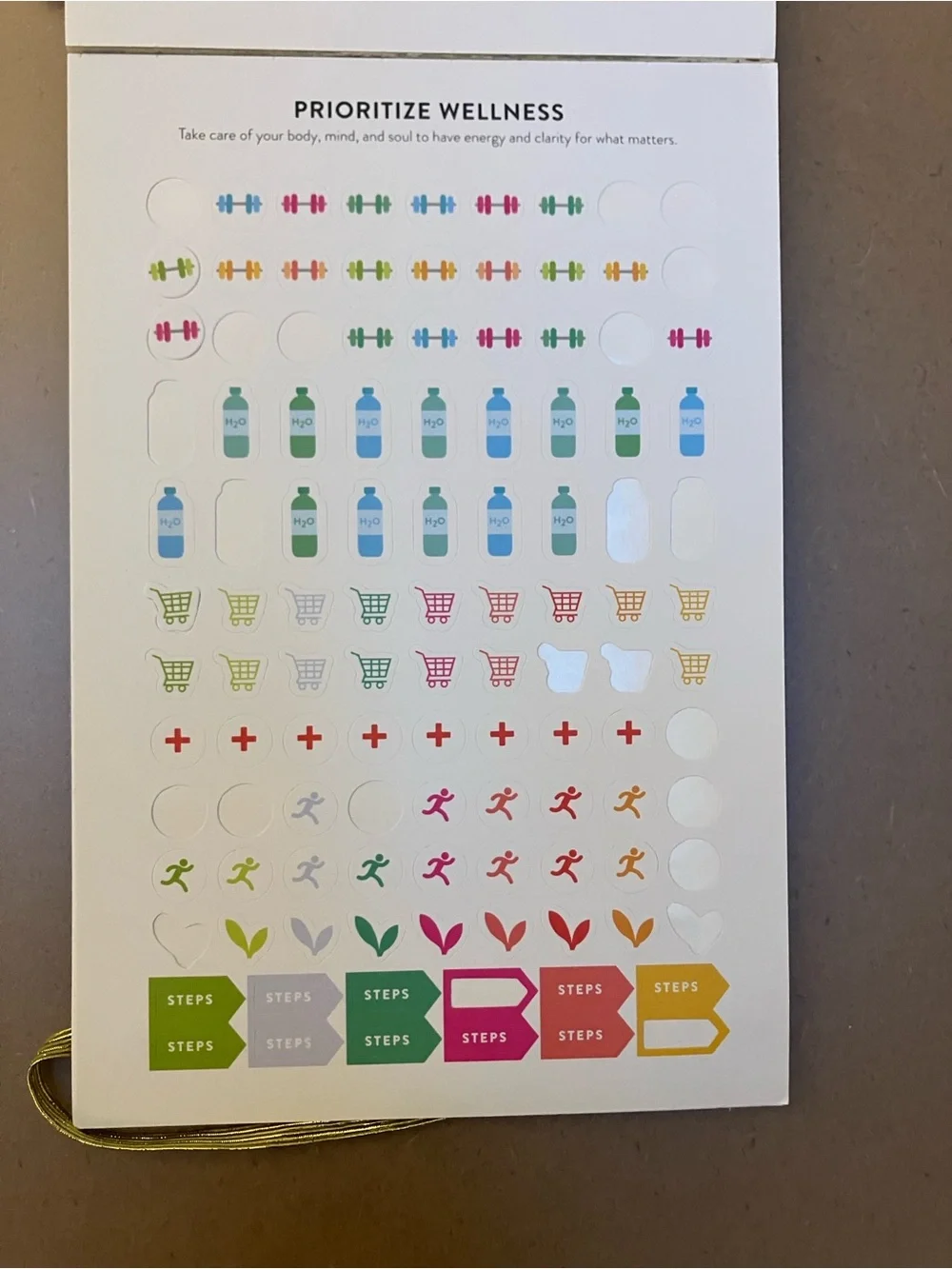 90-Day Powersheets Goal Planner - Natural Linen color + Goal Sticker Book